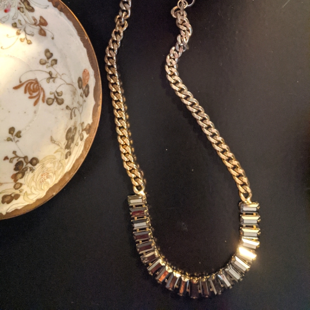 Mirrored multi metal necklace